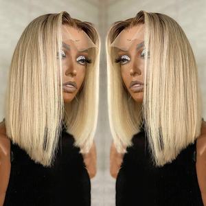 วิกผมลูกไม้ด้านหน้าสำหรับผู้หญิงผิวดำผมแท้13x4สีดำตรงความละเอียดสูงสำหรับลูกไม้ - Product Image 2