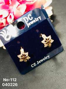 Wholesale <b>Earrings</b> Fancy Design Bridal Women's Jewelry Gold Plated Cubic Zirconia <b>Earring</b> <b>Huggie</b> <b>Earrings</b> Jewelry Women - Product Image 3