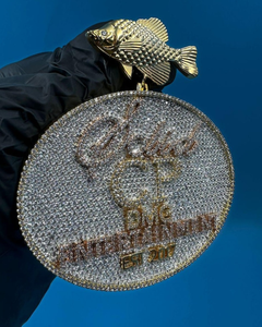 จี้รูปวงกลมแบบกำหนดเอง จี้ฮิปฮอปประดับเพชร จี้เงินแท้ 925 สลักชื่อแบบกำหนดเอง จี้แฟชั่นสำหรับแร็ปเปอร์ - Product Image 1