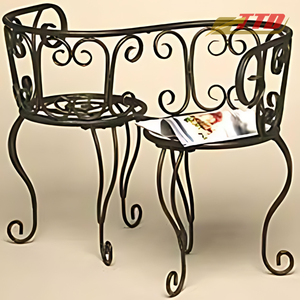 Decorative Wrought Iron Table and Chair Set for Outdoor Garden Patio Furniture with Elegant Custom Designs - Product Image 1