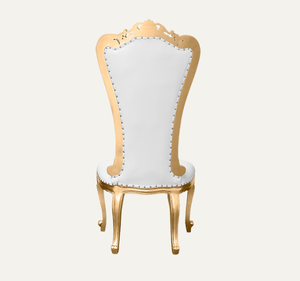 Fauteuil Trône Classique Traditionnel Blanc en Acajou Massif Fait Main et Artisanal – Mobilier de Luxe Durable pour Salon et Appartement - Product Image 4