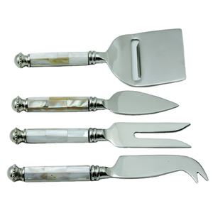 El mejor producto de cubiertos de acero inoxidable y mango de fregona blanco, vajilla, cuchillo de queso, Juego de 4 herramientas de cocina - Product Image 1