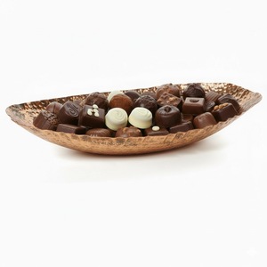 Classic Designer Decorative Chocolate Serving Tray High Quality Hammered Gold Finish Metal Chocolate Tray <b>Dessert</b> Display - Product Image 4