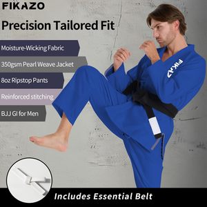 ชุดยูโด BJJ แบบสั่งทำพิเศษ ผ้าฝ้ายเนื้อเพิร์ลวีฟ ระบายอากาศได้ดี น้ำหนักเบา ทนทาน เหมาะสำหรับการฝึกซ้อม สำหรับผู้ชายและผู้หญิง ชุดออกกำลังกาย - Product Image 2