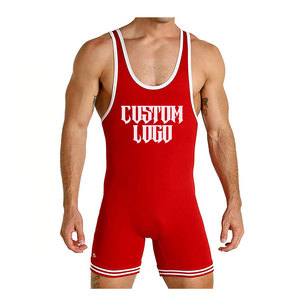 Pakistan Made Wrestling <b>Singlets</b> for <b>Men</b> Breathable Eco-Friendly 100% Polyester Custom Fabric Logo Lightweight Quick Dry OEM - Product Image 4