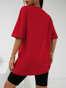 Camiseta Ecológica de Manga Corta con Cuello en V para Mujer, de Pana Batik, con Botones, Transpirable, para Deporte Formal, Yoga, Fitness, Personalizable - Product Image 2