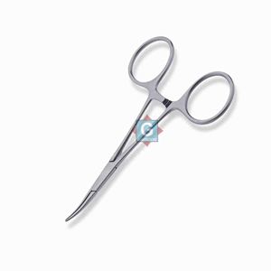 Pinza Hemostática Curva con Mordazas Serradas para Mosquitos, Instrumento Quirúrgico Manual de Acero Inoxidable para Cirugía General - Product Image 4