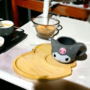 Plateau de service en forme de coeur en bois pour la Saint-Valentin ou le restaurant à domicile à tout moment d'Inde - Product Image 3