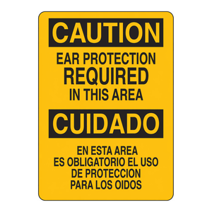 Señal Bilingüe de Protección Auditiva para Áreas con Ruido Industrial - Product Image 2