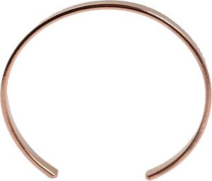 Brazalete Geométrico Contemporáneo con Acabado Cepillado, Brazalete de Cobre con Acabado Mate Moderno para Mujer - Product Image 4