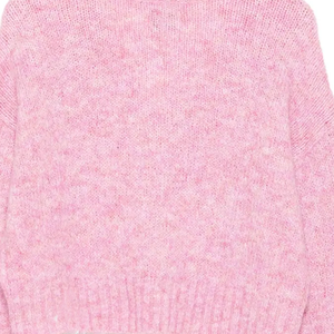 Cardigan long rose brodé en tricot à col en V pour femme, en laine/cachemire épais, style décontracté hiver, coupe européenne et américaine - Product Image 5