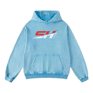 Sweat-shirts à capuche pour hommes, durables, effet délavé, mélange de coton, haute qualité, style vintage, en vente au prix de gros - Product Image 1