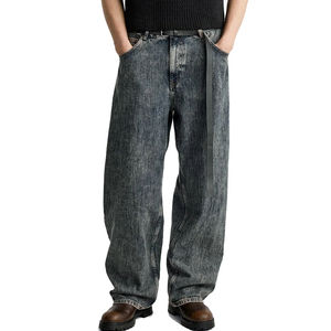 2025 Wholesale Rate Wide Leg Casual Denim <b>Jeans</b> Pants for <b>Men</b> / Best Price Stylish Faded Washed Street Wear <b>Jeans</b> Pants for <b>Mens</b> - Product Image 1