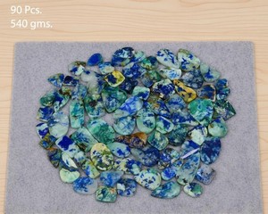 Lote de Cabujones de Azurita y Malaquita, Piedras Preciosas Naturales Azul Verdoso Pulidas, Piedras Sueltas al por Mayor para Joyería - Product Image 2