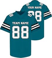 Jersey Tim Sepak Bola Amerika Berkualitas Tinggi, Cetak Sublimasi, Custom, Lengan Pendek, Anti-Bakteri, Bernapas, Cepat Kering