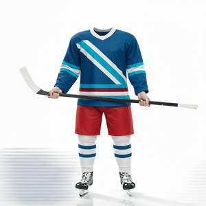 Maillot de hockey sur glace personnalisé, respirant, en polyester écologique, imprimé par sublimation, uniforme d'équipe, taille plus, kit d'entraînement sportif - Product Image 6