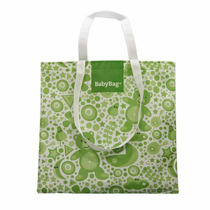 Sac fourre-tout réutilisable en tissu non tissé polypropylène imprimé avec fermeture éclair et poignées, pour la maison et le shopping - Product Image 2