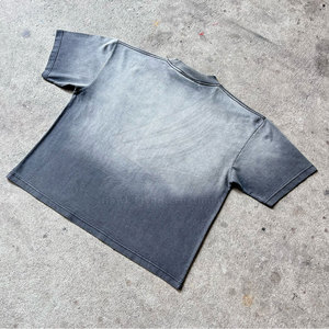 T-shirt en coton 100% personnalisé, couleur unie, prix bas, effet délavé, haute qualité, respirant, nouvelle arrivée, style unique, vente en ligne - Product Image 4