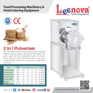 LEENOVA Fully Stainless Steel Two-in-One <b>Grinder</b> with Motor for Dry Goods Grinding 220-240V - Product Image 4