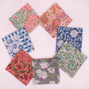 Bandana carré en coton 21x21 pouces, imprimé floral, respirant, décontracté, printemps-été, foulard unisexe, accessoire - Product Image 4