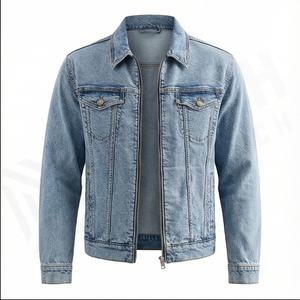 Chaqueta vaquera para hombre, chaqueta vaquera informal de corte regular con botones y manga larga, chaqueta vaquera para hombre, Chaquetas vaqueras, abrigos - Product Image 2