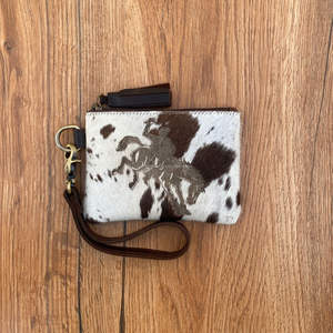 2025 nouvelle grande capacité Western en cuir véritable bracelet en cuir de vachette gravé au Laser gland pochette à fermeture éclair longue fermeture éclair téléphone portable - Product Image 3