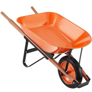 5 Cu. Carrello da Giardino Monoruota con Capacità di Carico 330 Libbre, Ruota Larga 16 Pollici e Manico in Metallo - Product Image 6