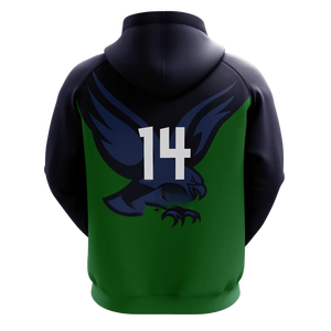 Sweat à capuche personnalisé pour équipe sportive, respirant, en polaire, vêtements de sport, graphismes en couleurs réelles, sublimation, polyester/coton uni, séchage rapide - Product Image 2