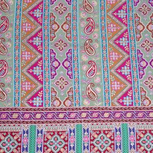 Tela de crepé verde salvia con bordado de 54 pulgadas, material Daman para kurtis, túnicas, vestidos Anarkali, conjuntos de trajes, salwar kameez y lehenga. - Product Image 5
