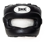 Casque de protection demi-visage personnalisé pour boxe, léger, en carbone, anti-impact, MMA, arts martiaux, unisexe, en cuir, double visière, fermeture auto-agrippante