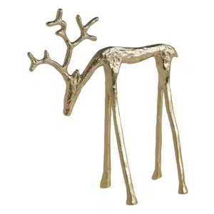 Sculpture de renne en métal moderne, accent artistique de Noël pour la décoration du salon et du bureau - Product Image 3