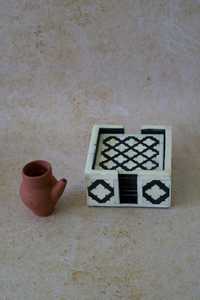 Artisan <b>Crafted</b> Bone Inlay Surface Guard Accessories For Sophisticated Home Entertainment And Hosting Events Exclusive - Product Image 6