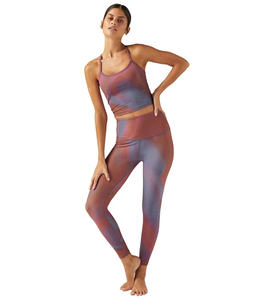 Women's High Quality Solid Yoga <b>Leggings</b> Spandex/Nylon Material High <b>Waist</b> Full Length Pants <b>Low</b> MOQ for Sale - Product Image 5