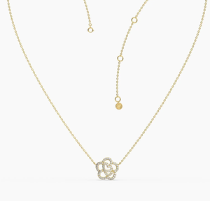 Pendentif en or 14 carats avec diamant de laboratoire taille émeraude, bijoux fins - Product Image 4