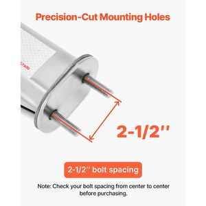Supporti per Paraspruzzi Angolati in Acciaio Inox Resistente con Molla per Camion, Distanza tra Bulloni 2 1/2'', 1 Paio - Product Image 2