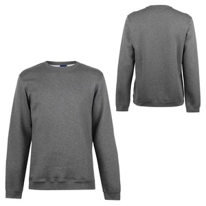 Sweat-shirt en coton tricoté à col rond, coupe classique pour homme, couleur unie, vêtements décontractés d'automne - Product Image 3