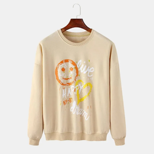 เสื้อสเวตเชิ้ตแขนยาวสำหรับฤดูใบไม้ผลิและฤดูใบไม้ร่วง แบบสั่งทำพิเศษ ทรงโอเวอร์ไซส์ สำหรับผู้ชายและผู้หญิง คอกลม - Product Image 2