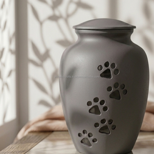 Indian Factory Aluminum <b>Cat</b> <b>Urn</b> Luxury Pet Cremation Keepsake with Secure Lid for Home or Columbarium - Product Image 6