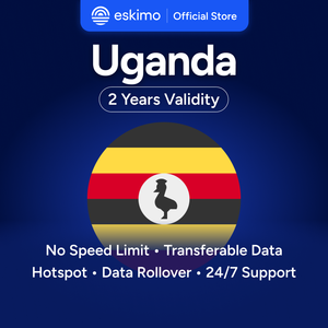 Tarjeta SIM electrónica Eskimo Uganda de 3 GB, datos de alta velocidad 4G/5G, no requiere SIM física, válida por 2 años, transferencia de datos ilimitada. - Product Image 1
