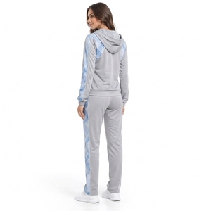 Custom <b>Women</b> Zipper Tracksuit Zip Up Sports <b>Jacket</b> And Pants Set Breathable Polyester Material Lightweight Design Comfortable - Product Image 2
