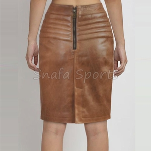 Vente en gros Nouveautés 2026 Jupes mi-longues de luxe en similicuir PU taille haute pour femmes - Product Image 2