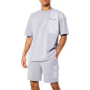 Ensembles Courts Homme en Gros Personnalisables avec Logo – Jersey Spandex/Coton Respirant – Vêtements d'Été 240 GSM – Couleur Unie – Qualité Supérieure - Product Image 4