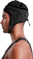 Casque de rugby réglable en coque souple avec rembourrage en mousse EVA respirant et confortable, fermeture auto-agrippante pour le flag football et le gardien de but de football
