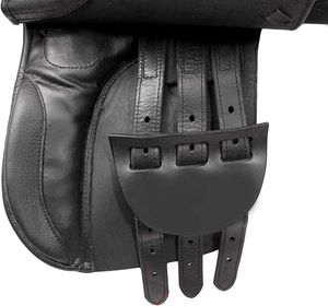 Selle de dressage pour cheval en cuir et bois de qualité supérieure |   Selle d'équitation anglaise en cuir |   Siège Softy avec quincaillerie nickelée - Product Image 4