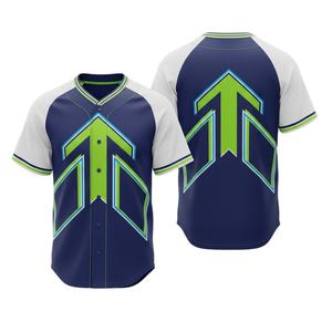 เสื้อเบสบอลแบบกำหนดเองพร้อมลายพิมพ์ ผ้าโพลีเอสเตอร์ 100% ระบายความชื้น โลโก้และสีตามสั่ง - Product Image 1