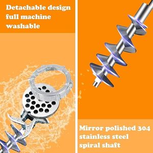 เครื่องบดเนื้อสแตนเลสแบบใช้มือหมุนสำหรับงานหนัก เครื่องบดผักแบบใช้มือหมุน เครื่องบดเนื้อแบบใช้มือหมุน - Product Image 4