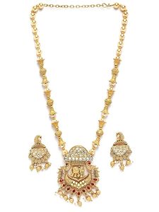 Conjunto de Collar y Aretes Geométricos de Aleación de Zinc Chapado en Oro Rosa con Cristales de Estrás para Mujer, Joyería para Fiestas - Product Image 2