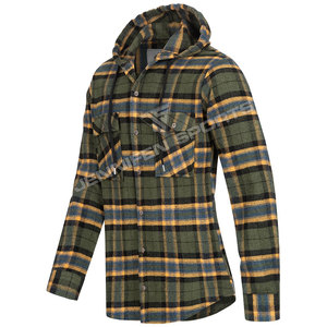 Chemise en flanelle à carreaux pour homme, fabriquée sur mesure, 100% laine, manches longues, décontractée, boutonnée, avec poche, épaisse, style tartan, chemise de travail - Product Image 3