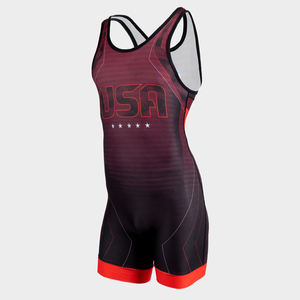 Wholesale High Quality Cheap Design Your Own logo College <b>Wrestling</b> <b>Singlet</b> - Product Image 3