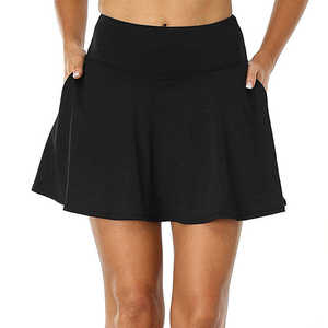 Jupe de sport courte en coton personnalisée pour femme, grande taille, séchage rapide, respirante, avec boutons décoratifs, pour le tennis et le golf - Product Image 4